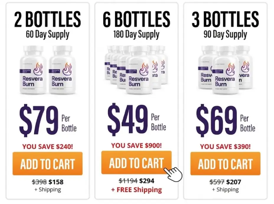 Resveraburn price package